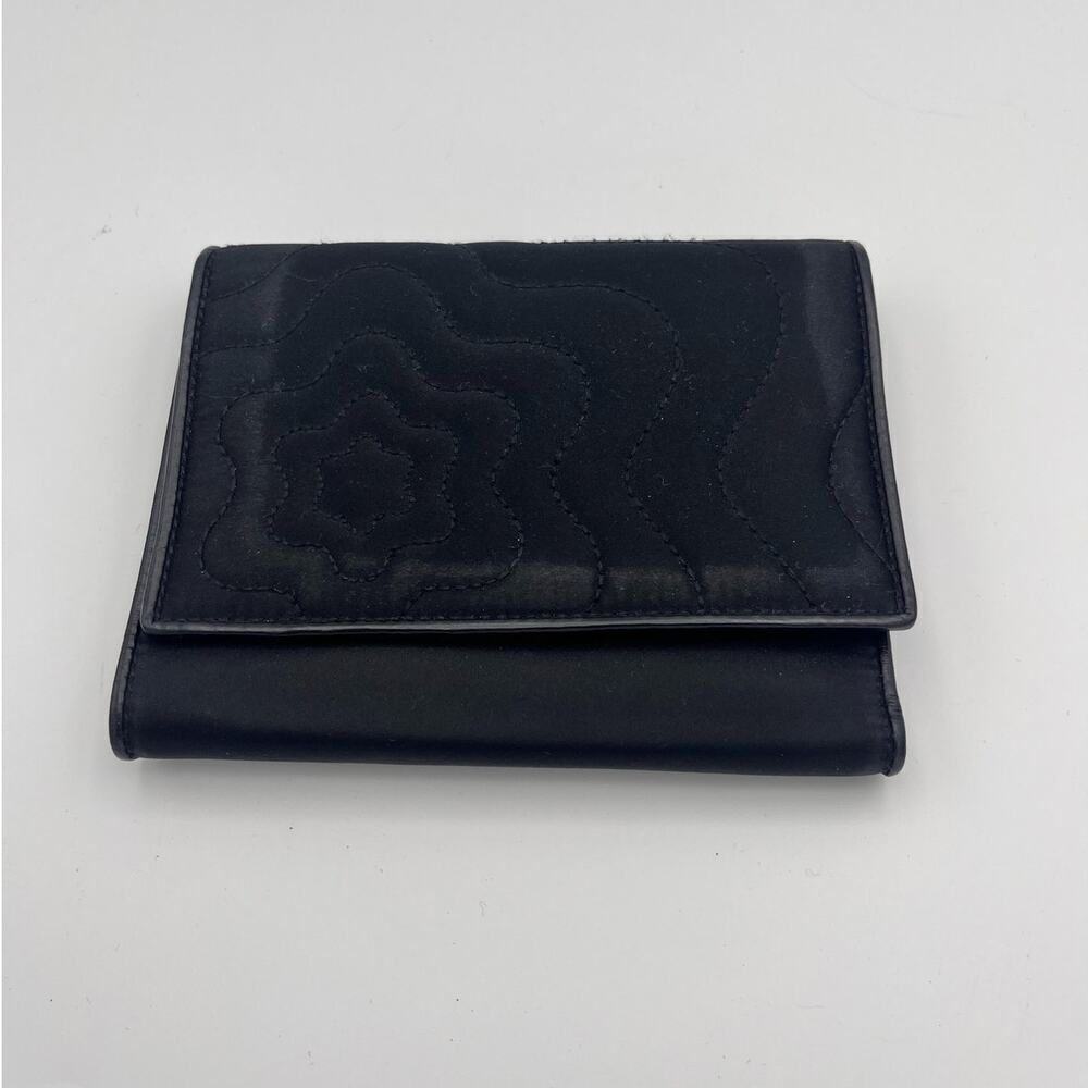Mont Blanc Women's Snap Front Quilted Wallet Black
